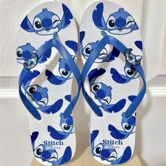 Disneys : Stitch Blue Flip Flop Sandals | Size L | NWT ✨ - Picture 2 of 11